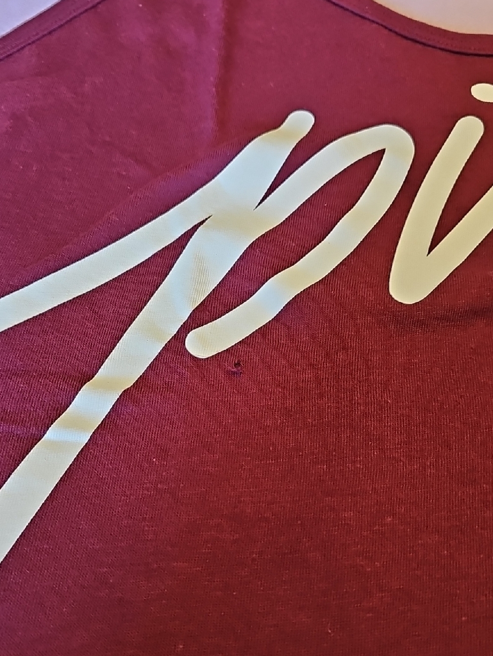 PINK Victoria's Secret Maroon Script Racerback Tank - Picture 2 of 4